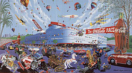 Melanie Taylor Kent - The Incredible Coca Cola Race - Limited Edition Serigraph