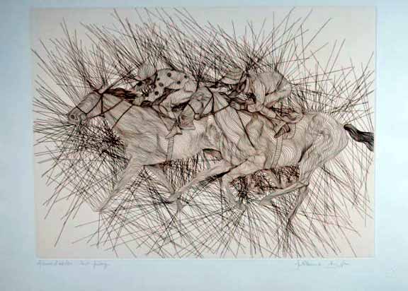 Guillaume Azoulay - The Last Furlong - Limited Edition Etching