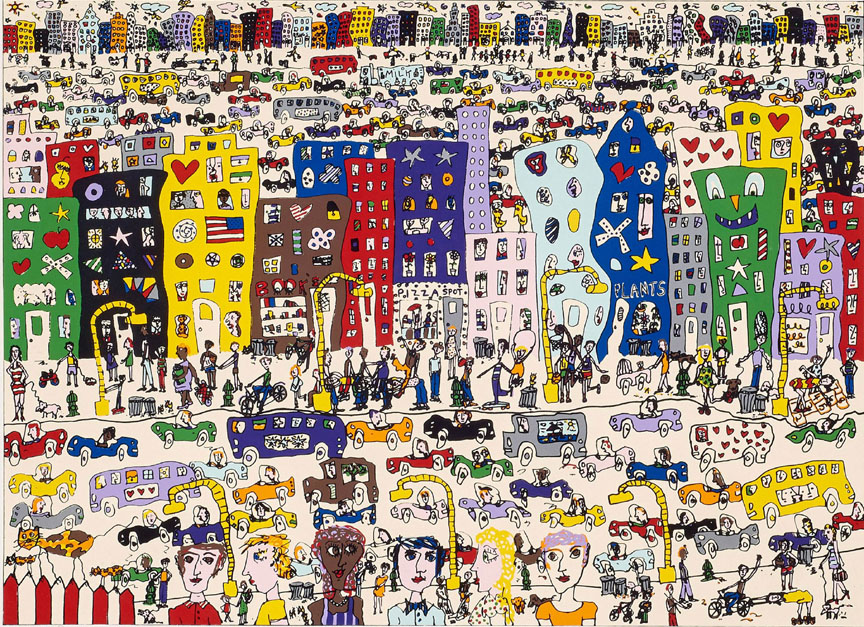 James Rizzi - The Multiple Impressions Of City Living - 3-D Limited Edition Serigraph