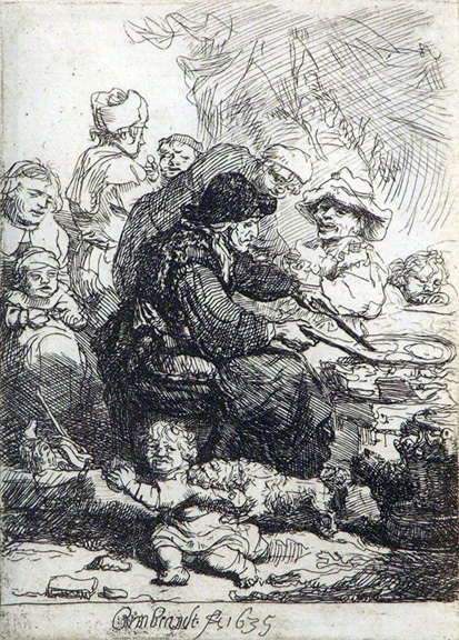 Rembrandt - The Pancake Woman - Limited Edition Etching