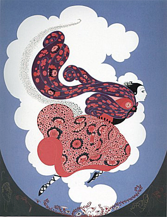  Erte - The Pursuit of Flore - Limited Edition Serigraph