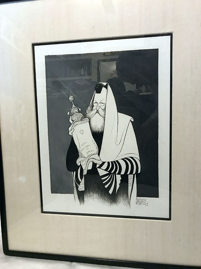 Al Hirschfeld - The Rebbe Schneersohn - Original Painting - Drawing