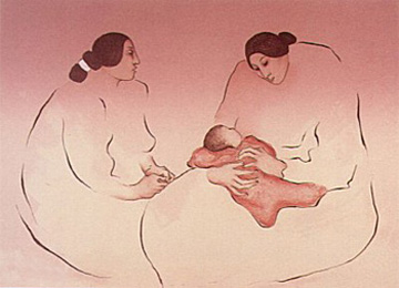 RC Gorman - The Visitors - Limited Edition Lithograph