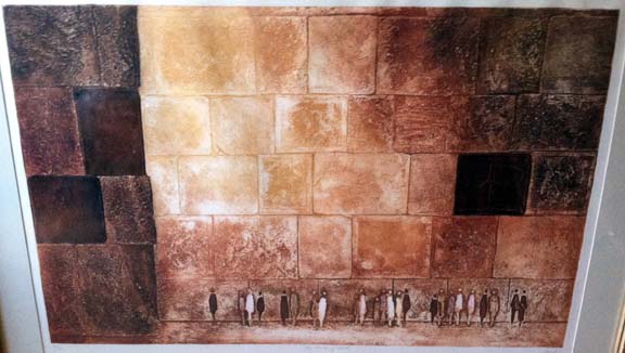 Mikulas Kravjansky - The Wailing Wall - Limited Edition Intaglio Mixed Media