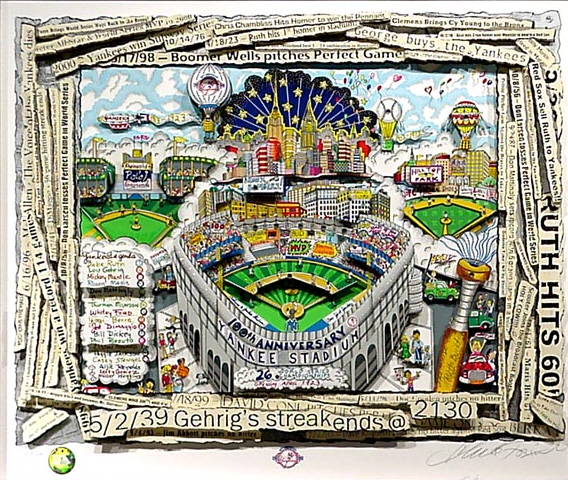 Charles Fazzino - The Yankees Celebrating 100 Years - 3-D Limited Edition Serigraph