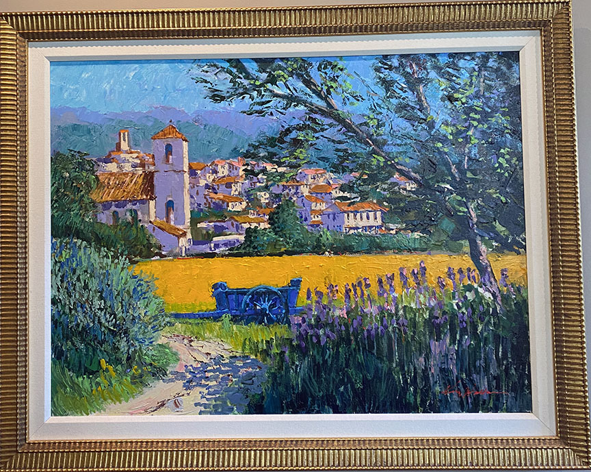 Kerry Hallam - The Blue Wagon - Original Painting - Acrylic on Canvas