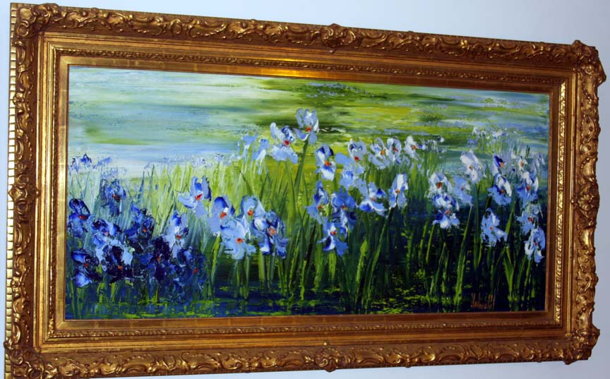 Jaline Pol - They are Bathing in the Joy of Life - Original Painting - Oil on Canvas