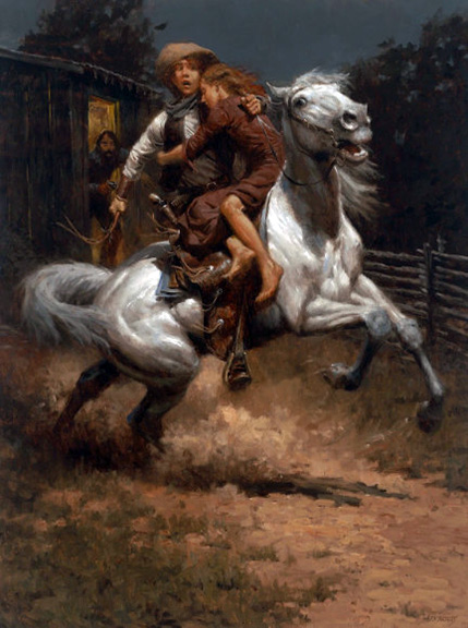 Andy Thomas - Johnny Saved the Girl - Limited Edition Giclee on Canvas