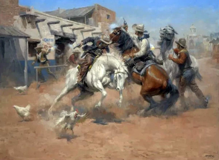 Andy Thomas - Leaving Old Mexico - Limited Edition Giclee on Canvas