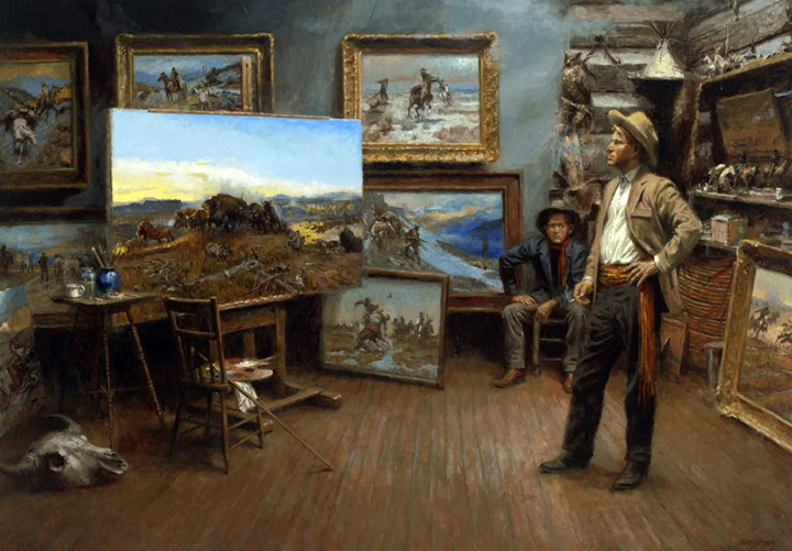 Andy Thomas - Russell Paints - Limited Edition Giclee on Canvas