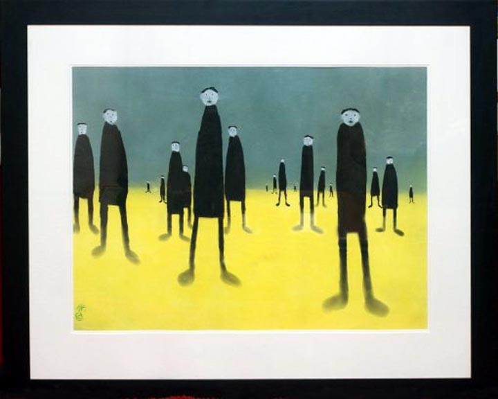 Mackenzie Thorpe - Walking In Custard - Original Painting - Pastel on Paper