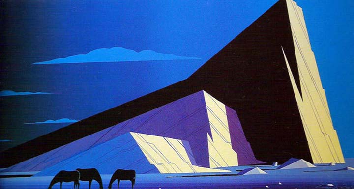 Eyvind Earle - Three Horses - Limited Edition Serigraph
