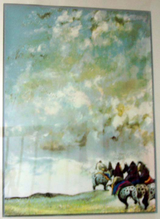 Earl Biss - Three Riders with Hat Man - Limited Edition Serigraph