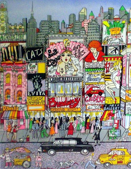 Charles Fazzino - To Broadway - 3-D Limited Edition Serigraph
