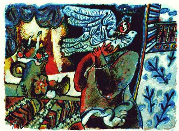 Theo Tobiasse - Des Fruits Pour Bethsabee - Limited Edition Lithograph