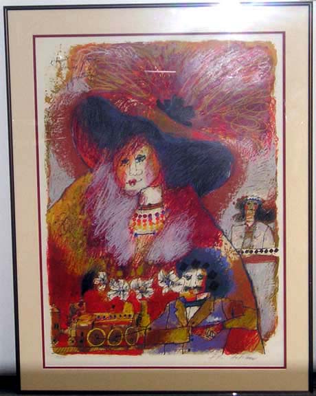 Theo Tobiasse - L'Homme aux Fleurs Blanches - Limited Edition Lithograph on Japon 