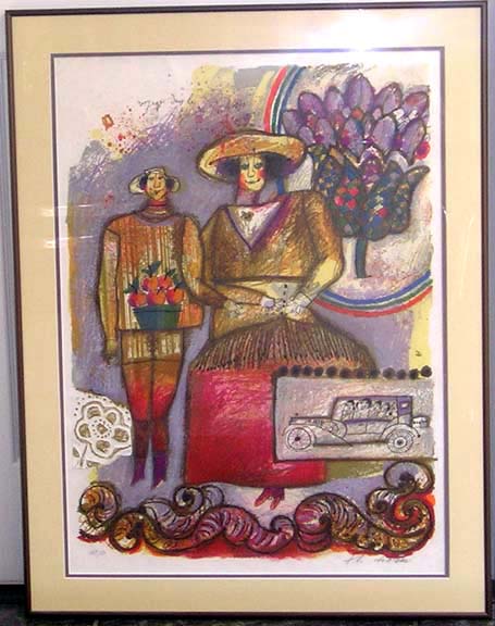 Theo Tobiasse - Voyage dans le Jardin des choses - Limited Edition Lithograph / Etching / Collage
