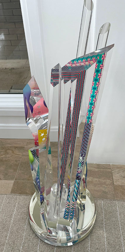 Yankel Ginzburg - Troyka of Tears - Original Acrylic Sculpture