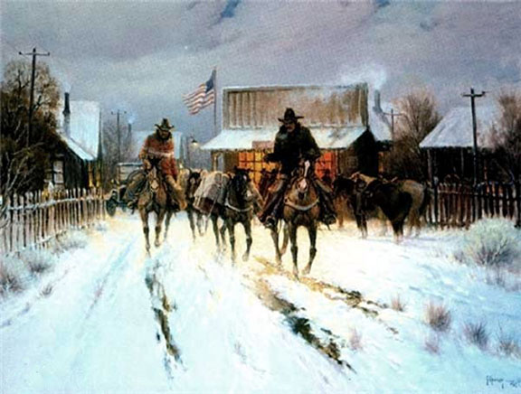 G Harvey - Trading at the General Store - Limited Edition Lithograph