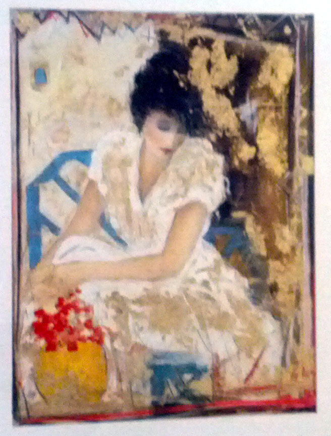 Janet Treby - White Dress - Limited Edition Serigraph