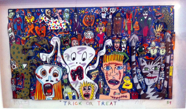 James Rizzi - Trick Or Treat - 3-D Limited Edition Serigraph