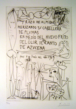 Pablo Picasso - Trozo de Almibar - Limited Edition Etching