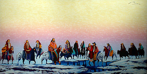 Earl Biss - Turn of the Century with New Hats and Old - Limited Edition Serigraph