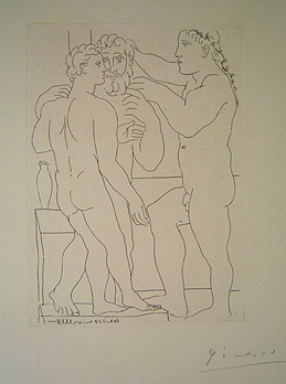 Pablo Picasso - Two Men Sculpting - Limited Edition Etching