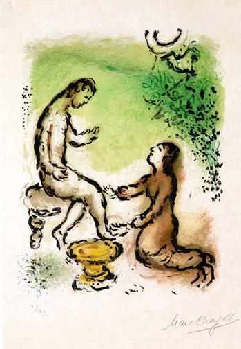 Marc Chagall - Ulysses and Euryclea - Limited Edition Lithograph