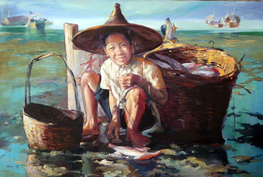 Wai Ming - Unknown Title - Original Painting - Oil on Canvas