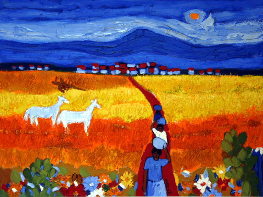 Candido Bido - Untitled - Original Painting - Oil on Canvas