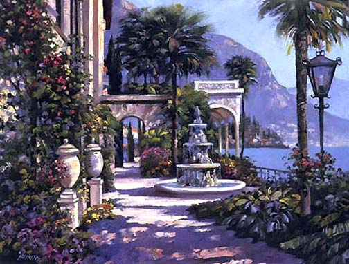 Howard Behrens - Varenna Villa - Limited Edition Serigraph on Canvas