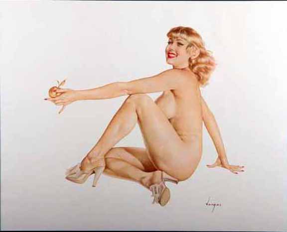 Alberto Vargas - Legacy Nude #10 - Apple Girl - Limited Edition Lithograph