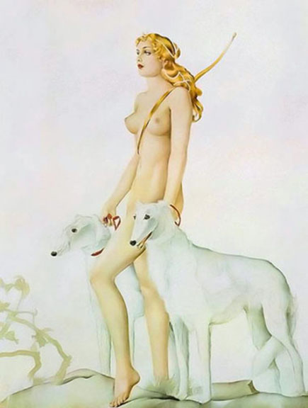 Alberto Vargas - Diana The Huntress - Limited Edition Lithograph