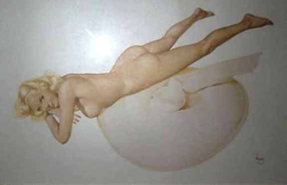 Alberto Vargas - Legacy Nude #3 - Sand Witch - Limited Edition Lithograph