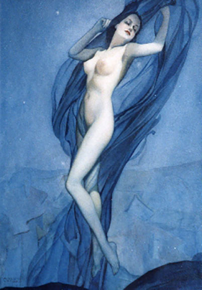 Alberto Vargas - The Blue Nude - Limited Edition Lithograph