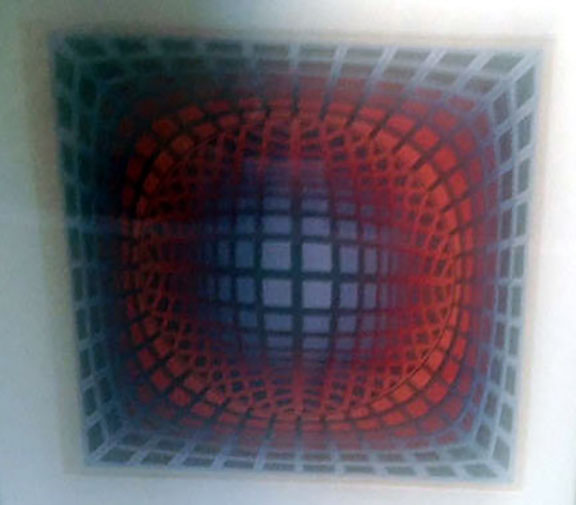Victor Vasarely - Red Globe - Limited Edition Serigraph
