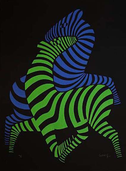 Victor Vasarely - Tsikos B - Limited Edition Cast Paper