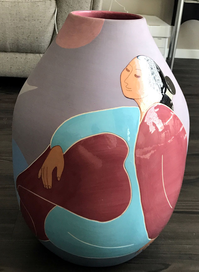 RC Gorman - Repose - Limited Edition Hand Cast Ceramic Vase