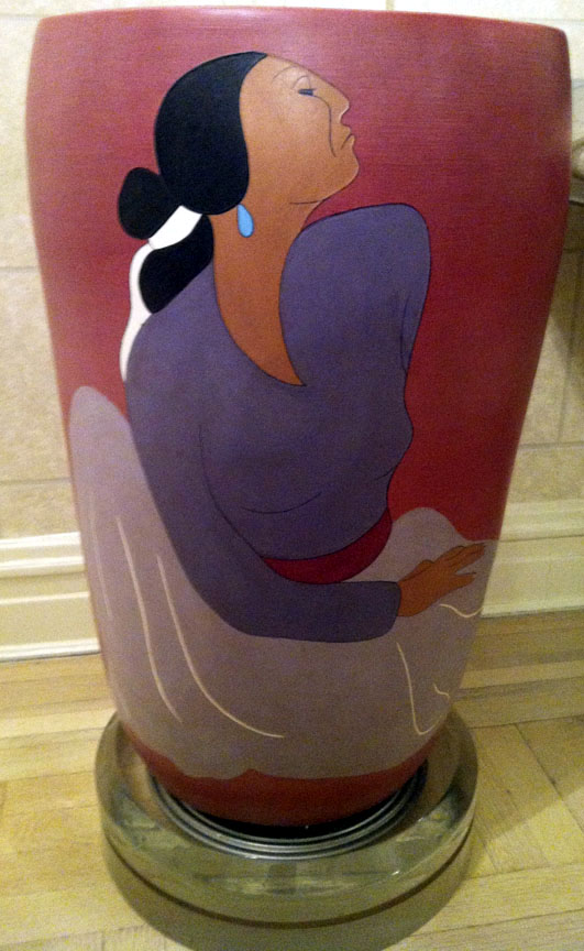 RC Gorman - Seated Woman - Limited Edition Hand Cast Ceramic Vase