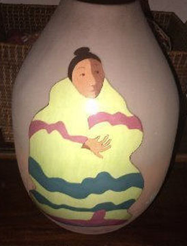 RC Gorman - Storyteller - Limited Edition Hand Cast Ceramic Vase