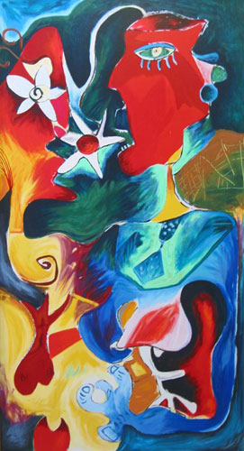 Alexandra Nechita - Vegetarian Thoughts - Limited Edition Serigraph on Canvas