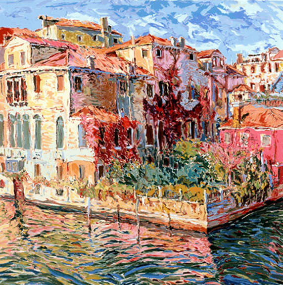 Marco Sassone - Venetian Garden - Limited Edition Serigraph