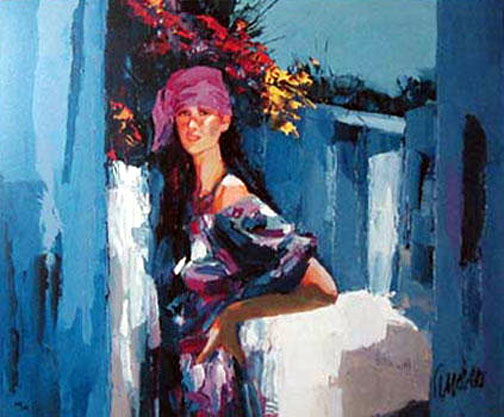 Nicola Simbari - Via Giulia - Limited Edition Giclee on Canvas
