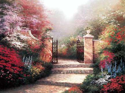Thomas Kinkade - Victorian Garden - Limited Edition Offset Lithograph on Canvas