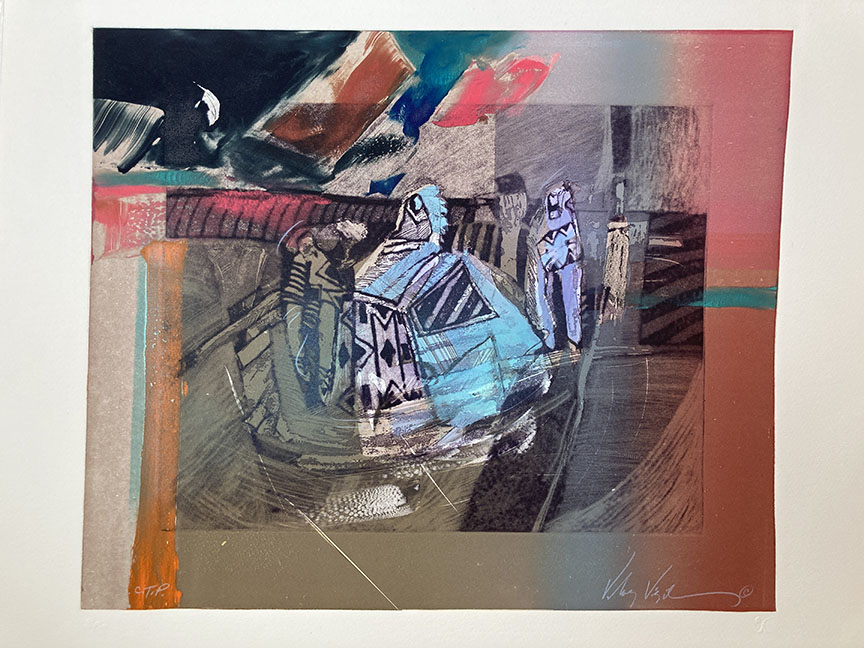 Veloy Vigil - Kiva Prayer - Limited Edition Lithograph 