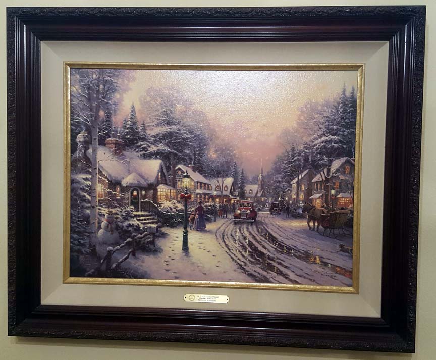 Thomas Kinkade - Village Christmas Christmas Cottage VIII - Limited Edition Offset Lithograph on Canvas
