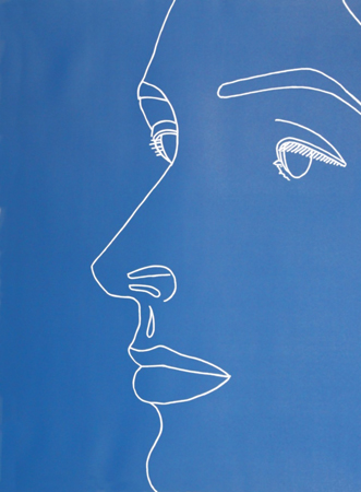 Alex Katz - Vivien On Blue - Limited Edition Silkscreen