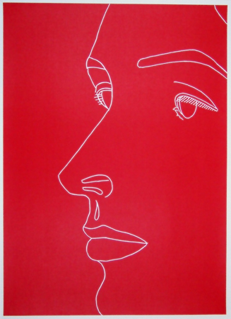 Alex Katz - Vivien On Red - Limited Edition Silkscreen