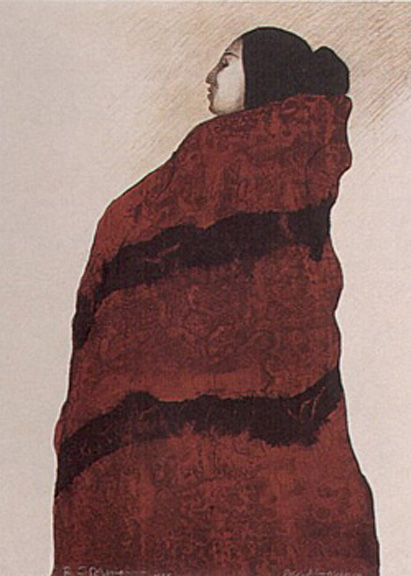 RC Gorman - Waiting Woman - Limited Edition Lithograph